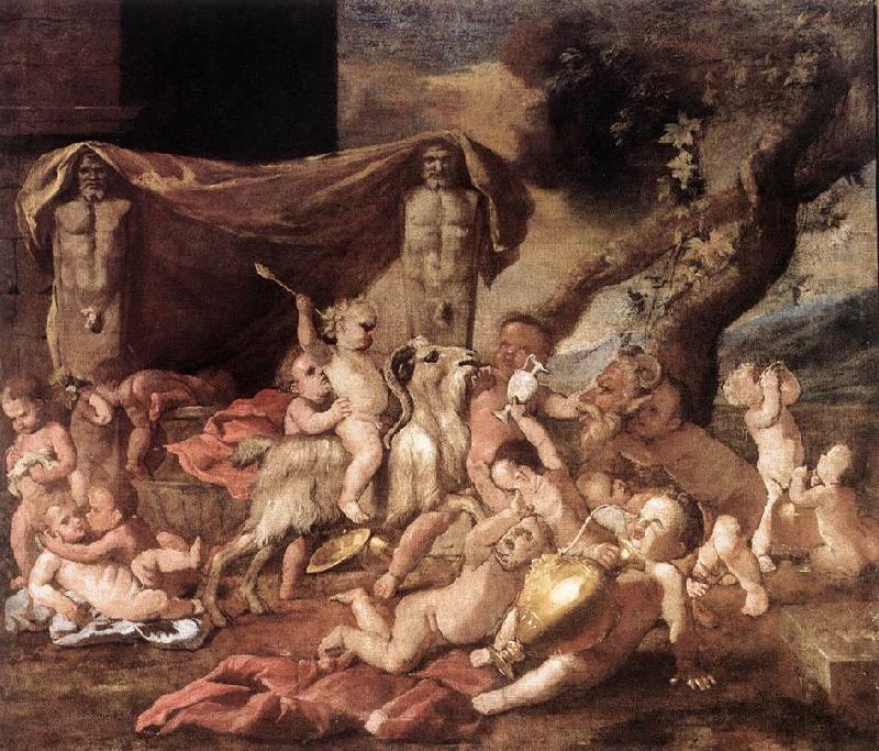  Bacchanal of Putti 1626 Oil on canvas